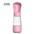 490ML 2 Em 1 Garrafa De Água Portátil Para Gatos Cães E Dispensador Multifuncional