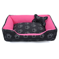 Cama Caminha Pet para Cachorro ou Gato Médio 60cm x 50cm Lavável com Fundo Impermeável + Ossinho
