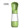 490ML 2 Em 1 Garrafa De Água Portátil Para Gatos Cães E Dispensador Multifuncional