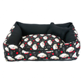 Cama Caminha Pet para Cachorro ou Gato Médio 60cm x 50cm Lavável com Fundo Impermeável + Ossinho