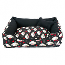 Cama Caminha Pet para Cachorro ou Gato Médio 60cm x 50cm Lavável com Fundo Impermeável + Ossinho