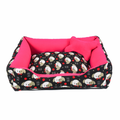 Cama Caminha Pet para Cachorro ou Gato Médio 60cm x 50cm Lavável com Fundo Impermeável + Ossinho