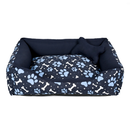 Cama Caminha Pet para Cachorro ou Gato Médio 60cm x 50cm Lavável com Fundo Impermeável + Ossinho