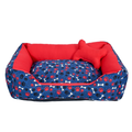 Cama Caminha Pet para Cachorro ou Gato Médio 60cm x 50cm Lavável com Fundo Impermeável + Ossinho