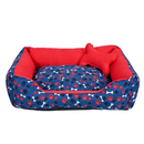 Cama Caminha Pet para Cachorro ou Gato Médio 60cm x 50cm Lavável com Fundo Impermeável + Ossinho