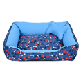 Cama Caminha Pet para Cachorro ou Gato Médio 60cm x 50cm Lavável com Fundo Impermeável + Ossinho