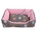 Cama Caminha Pet para Cachorro ou Gato Médio 60cm x 50cm Lavável com Fundo Impermeável + Ossinho
