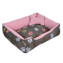 Cama Caminha Pet para Cachorro ou Gato Médio 60cm x 50cm Lavável com Fundo Impermeável + Ossinho