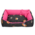 Cama Caminha Pet para Cachorro ou Gato Médio 60cm x 50cm Lavável com Fundo Impermeável + Ossinho