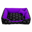 Cama Caminha Pet para Cachorro ou Gato Médio 60cm x 50cm Lavável com Fundo Impermeável + Ossinho