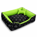 Cama Caminha Pet para Cachorro ou Gato Médio 60cm x 50cm Lavável com Fundo Impermeável + Ossinho