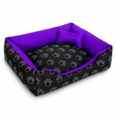Cama Caminha Pet para Cachorro ou Gato Médio 60cm x 50cm Lavável com Fundo Impermeável + Ossinho