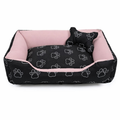 Cama Caminha Pet para Cachorro ou Gato Médio 60cm x 50cm Lavável com Fundo Impermeável + Ossinho