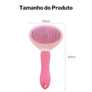 Kit Higiene Pet 4 em 1: Escova Removedora de Pelos + Pente Anti-Pulgas + Cortador e Lixa de Unhas