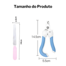 Kit Higiene Pet 4 em 1: Escova Removedora de Pelos + Pente Anti-Pulgas + Cortador e Lixa de Unhas