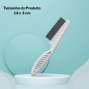 Kit Higiene Pet 4 em 1: Escova Removedora de Pelos + Pente Anti-Pulgas + Cortador e Lixa de Unhas